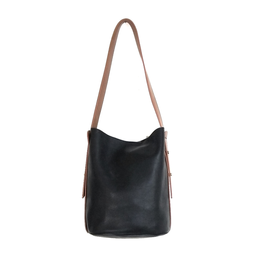 ANTHROPOLOGIE NWOT Vegan Leather Bucket Bag Purse